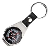 Kompass Wegweiser Schlüsselanhänger, Aluminium Kompass Wegweiser Taschenkompass Praktischer Tragbarer Wasserdichter Multifunktionales Anhänger für Outdoor Camping Abenteuer Wanderungen Wandern Reisen