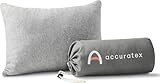ACCURATEX Camping Kissen Memory Foam-100% Baumwolle Atmungsaktiver Bezug, Komprimierbares Reisekissen,Camping&Reisezubehör-Kleines Rucksackkissen-Camping Essentials zum Schlafen, Grau