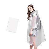 Umtiti Regen Ponchos für Frauen und Männer (1-Pack) mit Kordelzug Kapuze für Erwachsene，Regencape mit Kapuze für Festival, Konzert, Wandern, Radfahren, Camping, Outdoor.WH-1pc