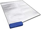 Aehma Alu Isomatte Schaummatten Schlafmatte für Camping 120 x 200 cm Isoliermatte Isolierdecke Faltbare Zeltmatte Bodenmatte Thermomatte Matte aus Aluminiumfolie, Ultraleicht