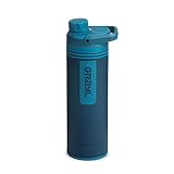 GRAYL 500-FOR UltraPress 473 ml (16 oz) Trinkwasserfilter Flasche - Wasserfilter für Outdoor Wandern, Camping, Survival und Reisen, Forest Blue, One Size