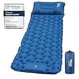 HiiPeak Isomatte hoch Camping luftmatratze mit integrierten kopfkissen Outdoor campingmatte schlafmatte kleines packmass mit Fußpumpe luftzellenmatte aufblasbar
