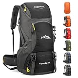 jianyana Wanderrucksack 50L Trekkingrucksack Regenhülle Reiserucksack Wasserdichter Campingrucksack für Wandern Camping Bergsteigen Reisen Sport Herren Damen
