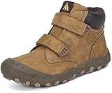 Mishansha Wanderschuhe Kinder Trekkingschuhe Jungen Walkingschuhe Mädchen rutschfest Verschleißfest Kinderschuhe Stil: 1 Braun Gr.30