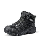 NORTIV 8 Herren Outdoorschuhe Wanderstiefel Trekking Wanderschuhe Wasserdicht Mid Kletterschuhe Bergsteigen Hiking Boots Armadillo Serien,Size 43,Alles/Schwarz,160448_M-E