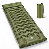 PHYSEN Wasserdicht Isomatte Aufblasbare mit Fußpumpe – Self Inflating Mattress 196x70x10 cm Luftmatratze für Camping, Strand & Outdoor – Schnellaufblasbar, Wasserdicht & Kompakt