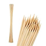 Flammburo | Grillspieße 50 Stück | 90 cm Bambus-Stäbe 6 mm | XXL Schaschlik-Spieße für Lagerfeuer und Camping | Für Stockbrot und Würstchen