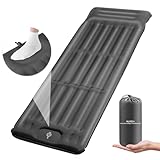 MILFECH Isomatte Camping Selbstaufblasend, Aufblasbare Luftmatratze mit 14CM Fußpresse Pumpe&integrierten kopfkissen,Ultralight Isomatte Wasserdicht Outdoor,Schlafmatte für Camping,Wandern (Grau)