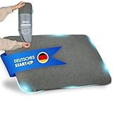 NATURBUMMLER Reisekissen Memory Foam [SafeSleep+] Kleines Campingkissen (50x30x10 cm) – waschbar & kompakt – perfekt für Camping, Zelten, Outdoor & Urlaub (Grau)