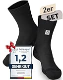 CORE GORIMO – 2 Paar – Merino Wandersocken – mit Anti-Blasen Schutz – Optimale Unterstützung beim Hiking und Trekking für Damen und Herren (39-42, Schwarz)