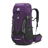 Bseash 60 l wasserdichter leichter Wanderrucksack mit Regenschutz, Outdoor-Sport, Reisen, Tagesrucksack für Klettern, Camping, Touren