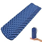 Sundom Isomatte Camping Outdoor Ultraleicht Camping Isomatte Aufblasbare, wasserdichte Faltbar Luftmatratze, Kleines Packmass Campingmatte Schlafmatten für Camping Wandern Sport Reisen Backpacking