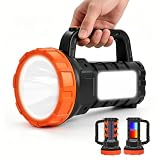Masmejor Solar Handscheinwerfer Akku LED Aufladbar 6000mAh, 2000LM, XXXL