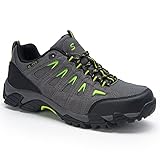 SHULOOK Wanderschuhe Herren Wasserdicht Leichte Outdoor Trekkingschuhe Knöchel Bergschuhe rutschfeste Schuhe Herren Sneaker Ultralight Sportschuhe für Camping, Wandern (Grau Grün EU 43