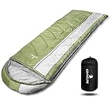 COVACURE Schlafsack Camping – Ultraleichter Sommerschlafsack und Deckenschlafsack, 3 Jahreszeiten Sleeping Bag für Kinder und Erwachsene, kleines Packmaß, 220 x 80 cm