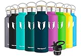 Super Sparrow Trinkflasche Edelstahl Wasserflasche - 750ml - Isolier Flasche mit Perfekte Thermosflasche für Das Laufen, Fitness, Yoga, Im Freien und Camping | Frei von BPA