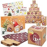 Adventskalender zum Befüllen : DIY Adventskalender zum Selbstbefüllen mit Kartons, Stickern – 2023 Adventskalender zum Basteln – DIY Adventskalender Selber Befüllen – Adventskalender Befüllen LIVAIA
