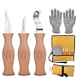 Eli® Schnitzmesser Kinder Set ab 6 Jahre - hochwertiges 5-teiliges Kindermesser Schnitzset inkl. schnittfeste Handschuhe - Kinderschnitzmesser - Schnitzwerkzeug - Outdoor Messer – Taschenmesser